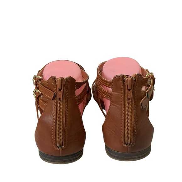 Report Georgya Cognac Gladiator Strappy Sandals - Women's Size 8 - Picture 7 of 10